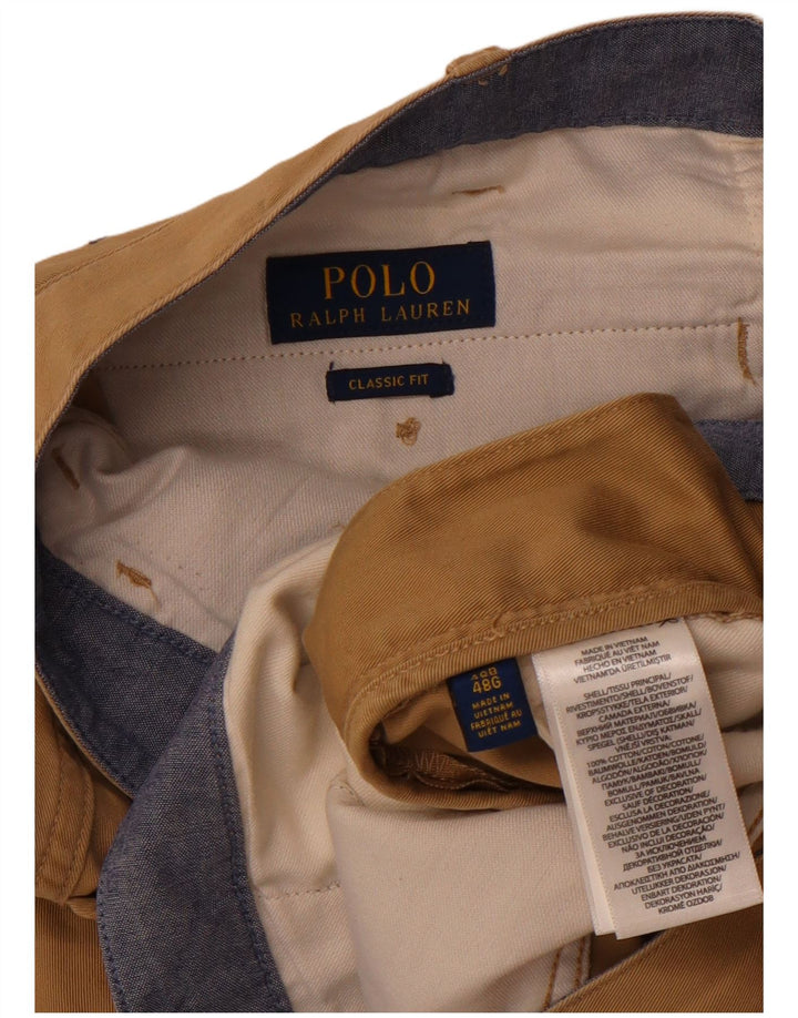 Pantaloni scurți chino pentru bărbați RALPH LAUREN Classic Fit W48 4XL bumbac bej