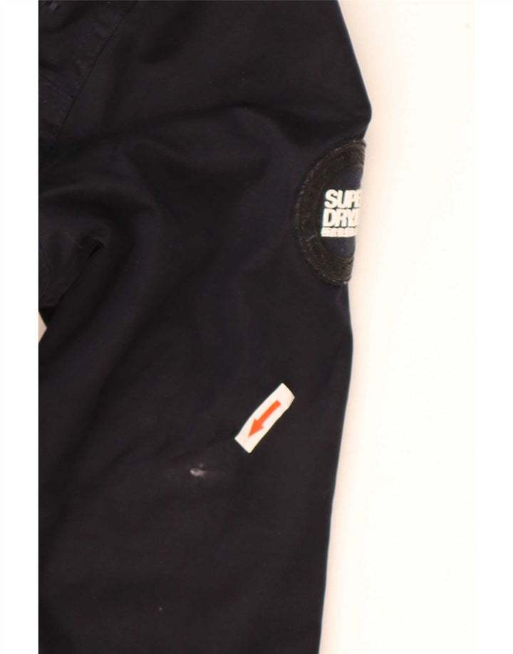 Jachetă Windparka pentru femei Superdry Windparka cu glugă UK 14 Medium Bleumarin