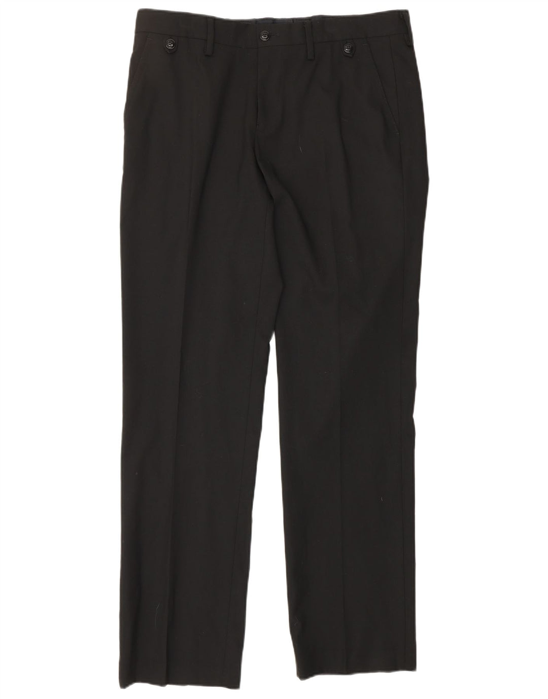 Pantaloni Drepți ZARA Bărbați EU 40 Mediu L31 L32 Poliester Negru