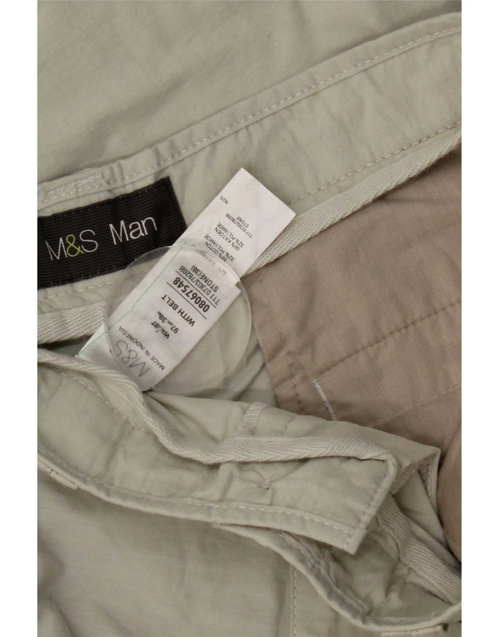 Bermude pentru bărbați Marks & Spencer Cargo W38 XL, bumbac, bej