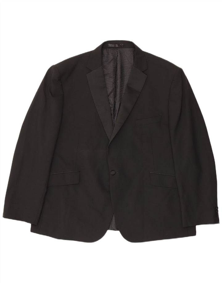 Jachetă Blazer pentru bărbați Pierre Cardin cu 1 nasture UK 52 6XL Poliester negru