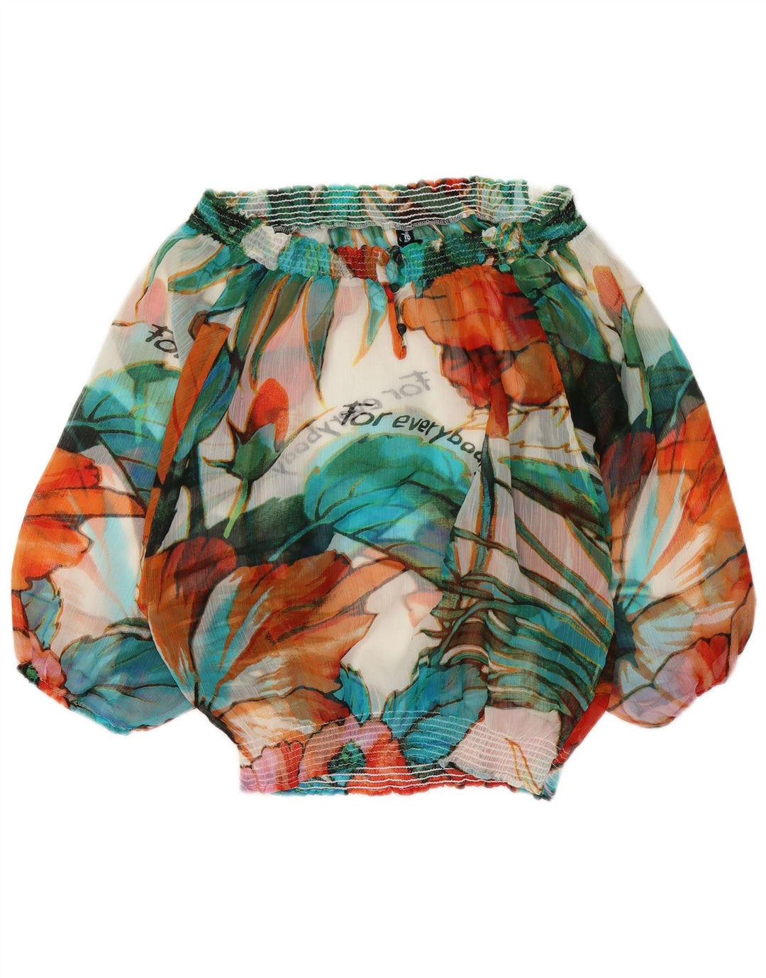 Top cu mânecă lungă pentru femei Desigual, cu umeri, UK 10, mic, multicolor