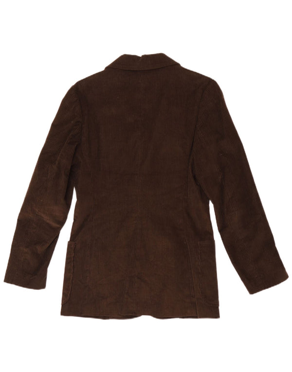 Vintage Womens 3 Button Corduroy Blazer Jacket IT 46 Large Brown