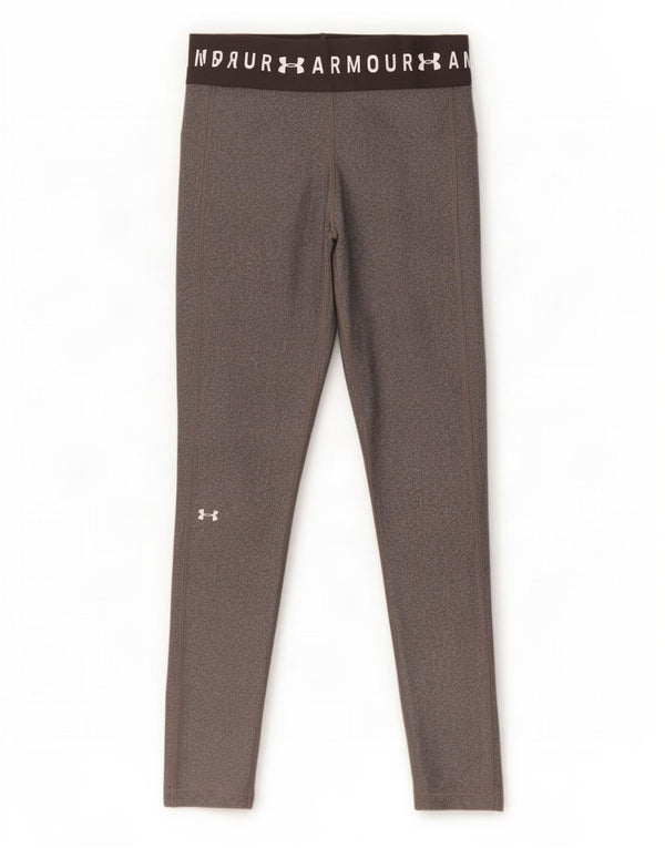 Leggings grafic Under Armour pentru femei Heat Gear UK 14, mare, gri, colorblock
