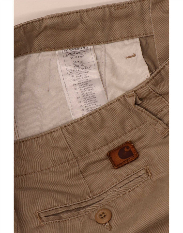 Pantaloni chino slim pentru bărbați Carhartt W28 L32 poliester bej