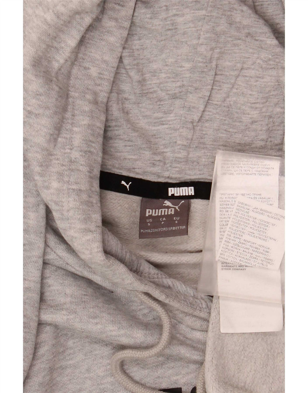 Pulover pentru bărbați Puma Graphic Hoodie Jumper mic, gri, bumbac
