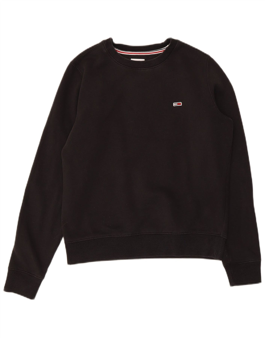 TOMMY HILFIGER Pulover supradimensionat pentru femei UK 6 XS Bumbac negru