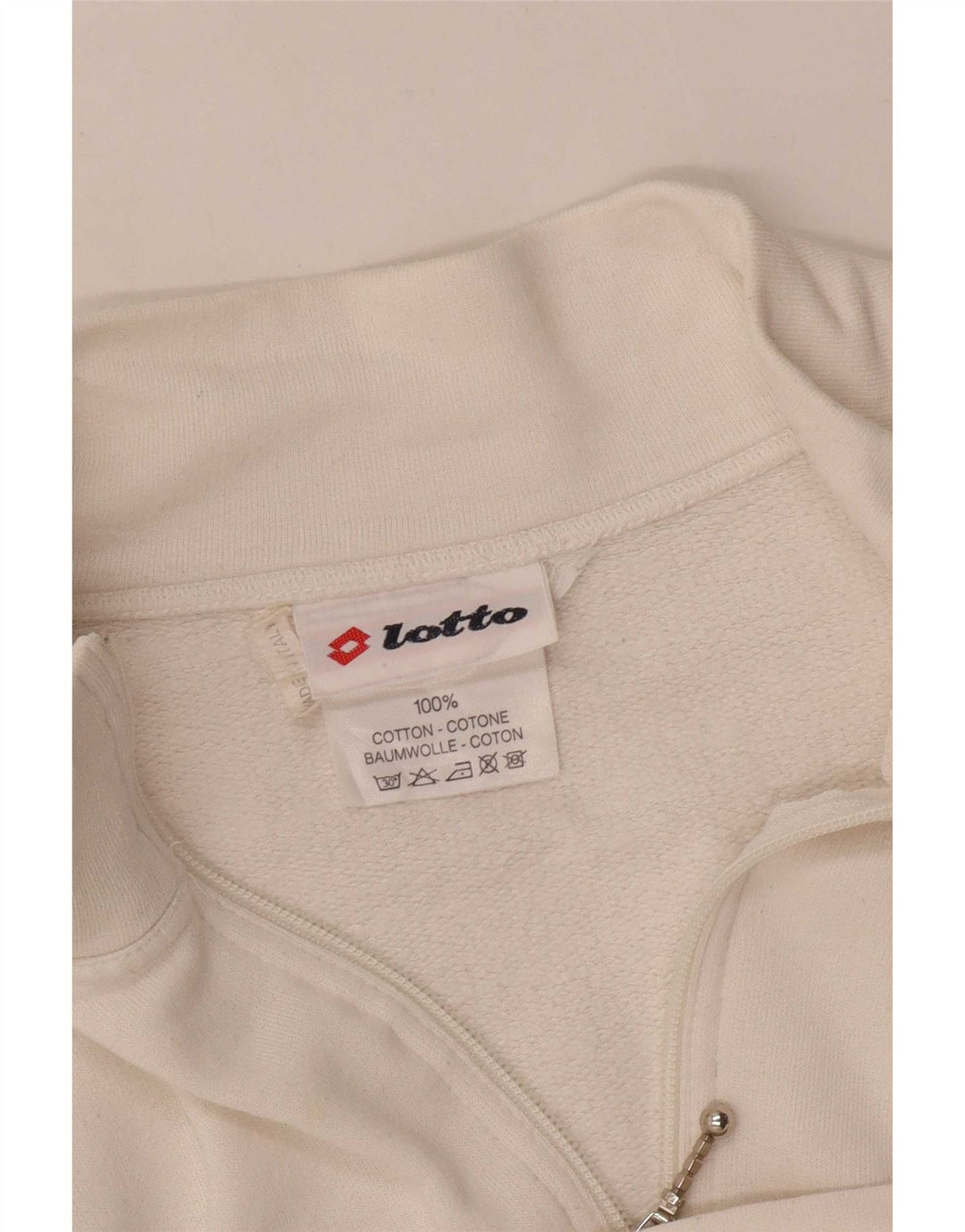 Trening pentru bărbați Lotto Top Jachetă XL Bumbac geometric alb