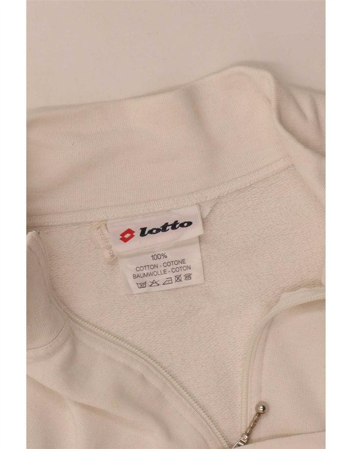 Trening pentru bărbați Lotto Top Jachetă XL Bumbac geometric alb