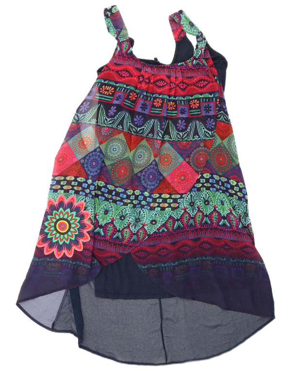Rochie de soare fără mâneci cu grafică Desigual pentru femei EU 44 XL Bleumarin Geometric