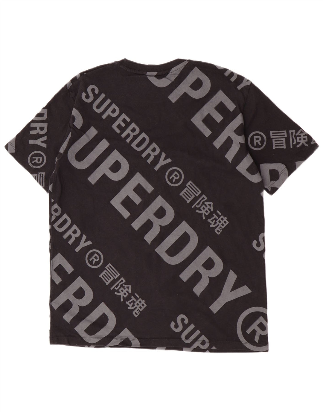 Tricou grafic pentru bărbați Superdry Top Medium Black Bumbac