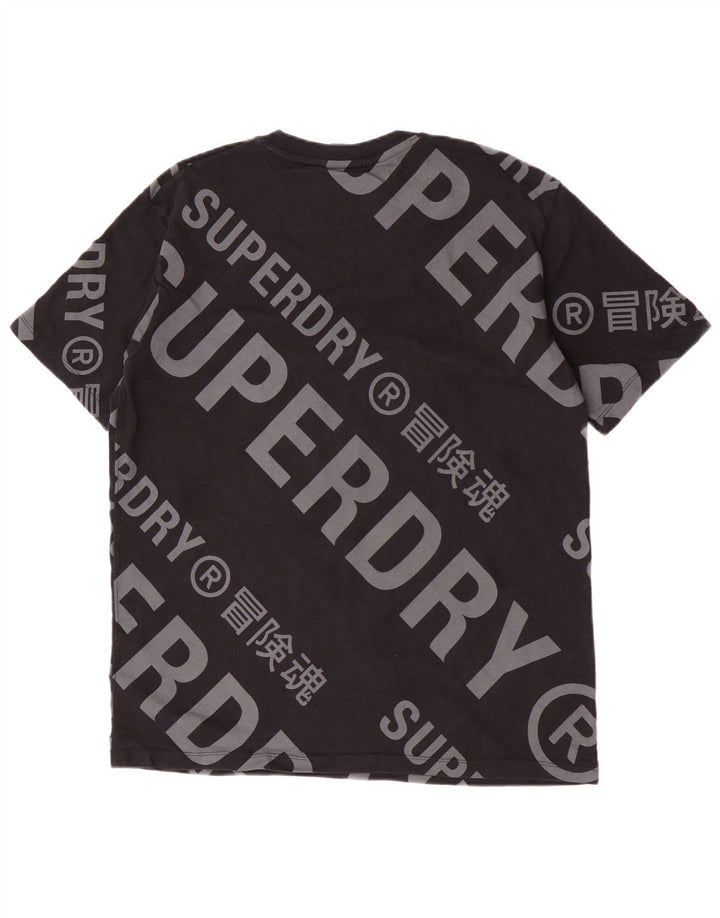 Tricou grafic pentru bărbați Superdry Top Medium Black Bumbac