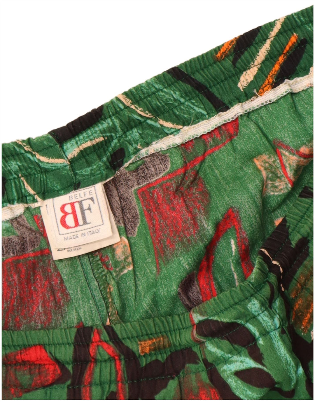 Pantaloni scurți Belfe pentru bărbați IT 46 Small W30 Green Floral