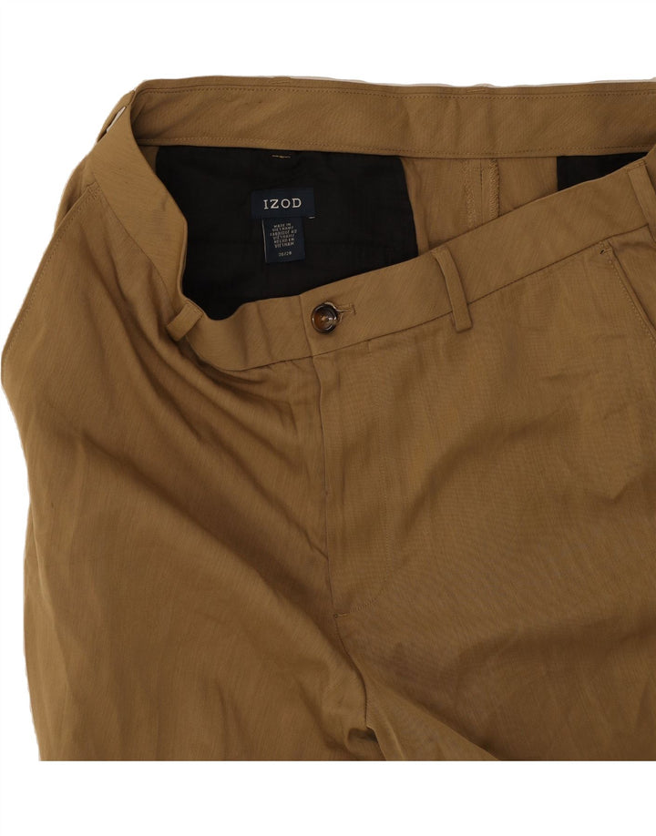 IZOD Mens Straight Chino Trousers W36 L29 Beige Polyester Vintage Izod and Second-Hand Izod from Messina Hembry 