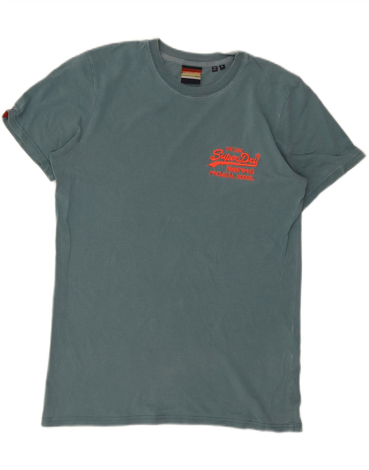 SUPERDRY tricou grafic pentru bărbați Top mic, albastru, bumbac