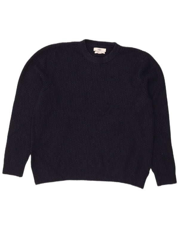 Pulover pentru femei Marks & Spencer cu decolteu triplu UK 16, mare, bleumarin