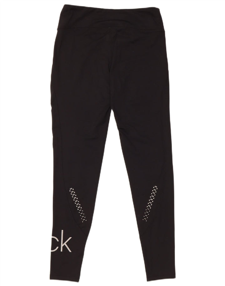 Calvin Klein Leggings Golf Graphic pentru femei UK 10 Poliester negru mic