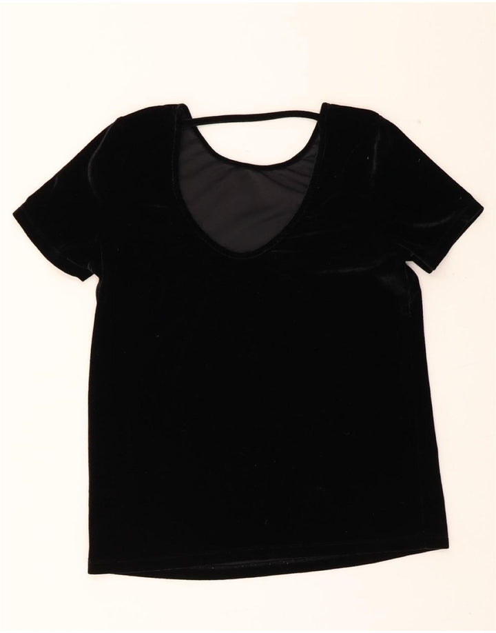 REISS Womens Oversized Blouse Top UK 10 Small Black Polyester Vintage Reiss and Second-Hand Reiss from Messina Hembry 