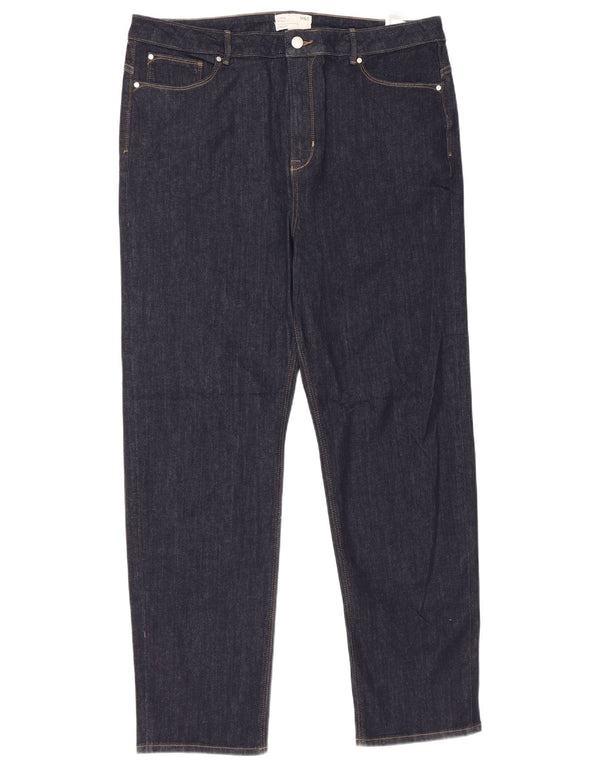 Blugi drepti pentru femei Marks & Spencer Sienna UK 20 2XL W38 L30 bleumarin
