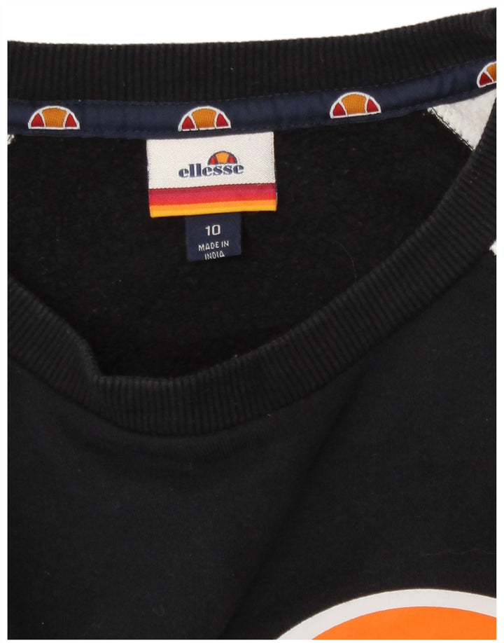 Pulover cu grafic pentru femei Ellesse UK 10, negru, color block