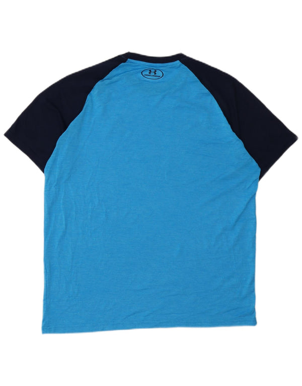 Tricou pentru bărbați UNDER ARMOUR Heat Gear Top Medium Blue Colorblock Poliester