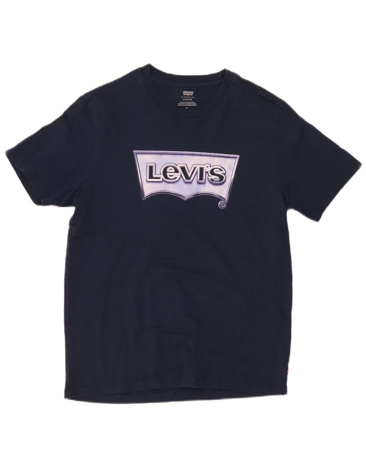 Tricou grafic Levi's pentru bărbați, cu ajustare standard, top mediu din bumbac bleumarin