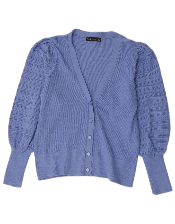 Pulover cardigan pentru femei Marks & Spencer UK 12 Medium Blue Viscose