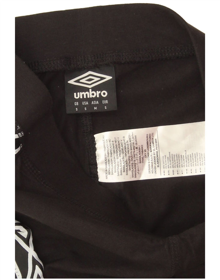 Jambiere grafice pentru femei Umbro UK 10, bumbac negru mic