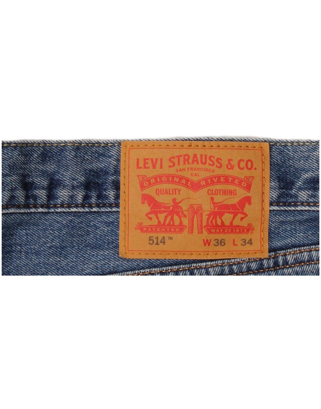 Blugi drepti pentru bărbați Levi's 514 W36 L34 Bumbac albastru