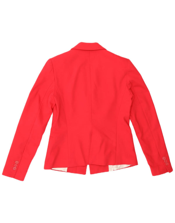 Blazer pentru femei Zara cu 1 nasture UK 14 Poliester roz mediu