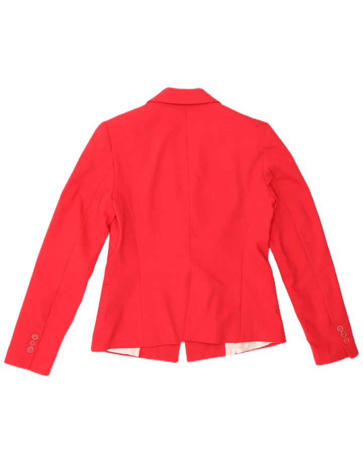 Blazer pentru femei Zara cu 1 nasture UK 14 Poliester roz mediu