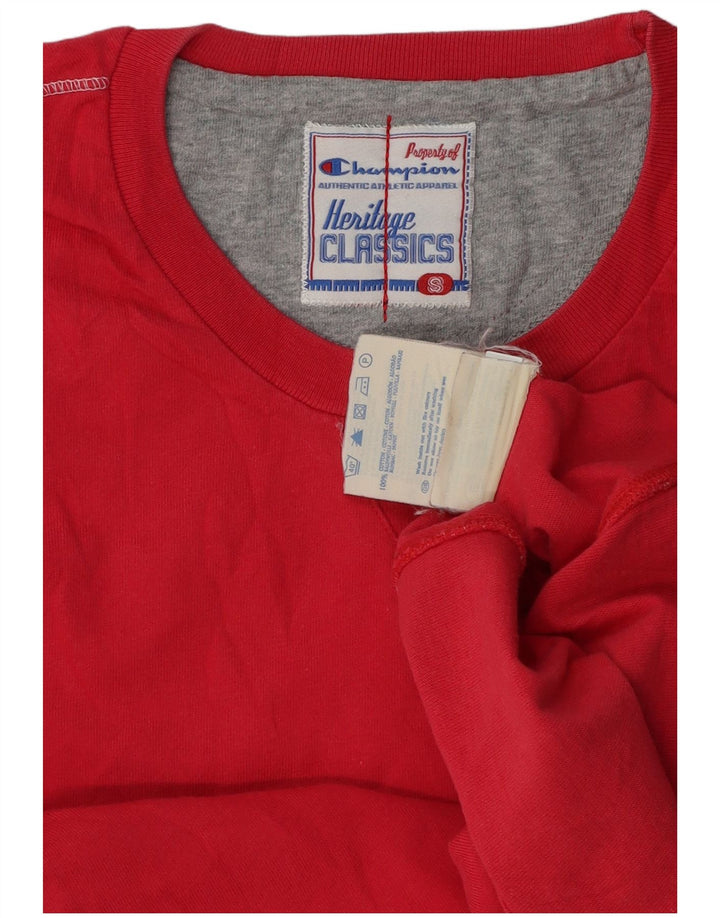 Tricou Champion Womens Heritage Classics Top UK 10 Small Red Bumbac