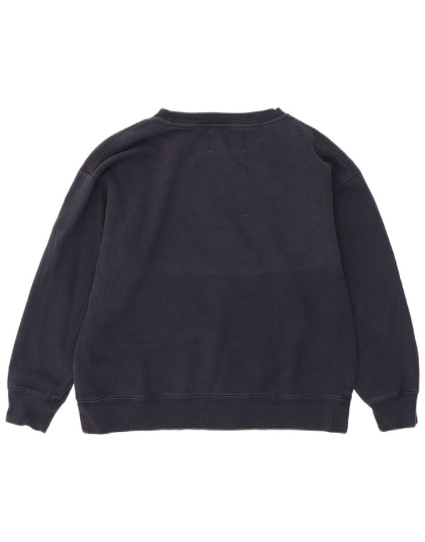 Calvin Klein Jeans Pulover cu grafic pentru femei UK 14 Medium Bleumarin
