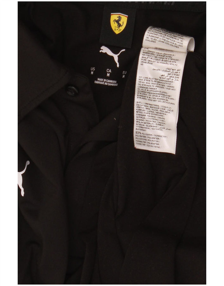 Tricou polo Puma Ferrari pentru bărbați, poliester mediu negru