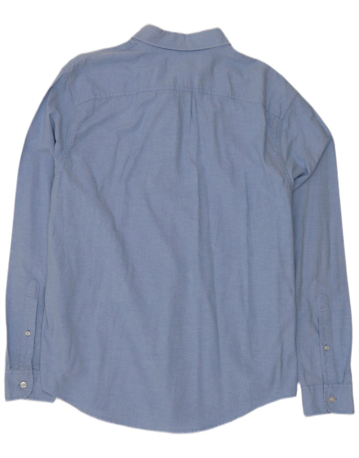 Cămașă pentru bărbați Abercrombie & Fitch, bumbac albastru 2XL