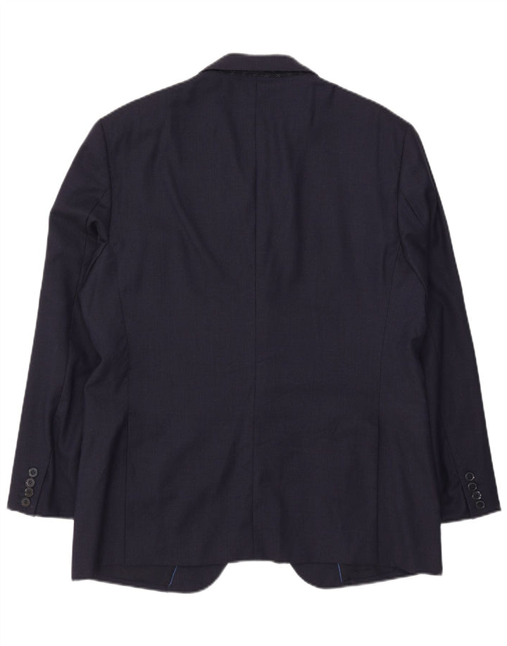 Massimo Dutti Jachetă pentru bărbați cu 2 nasturi EU 54 XL Lână bleumarin