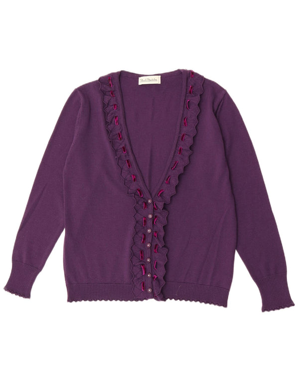 Pulover cardigan pentru femei Renato Balestra IT 50 XL Lână Merino Mov