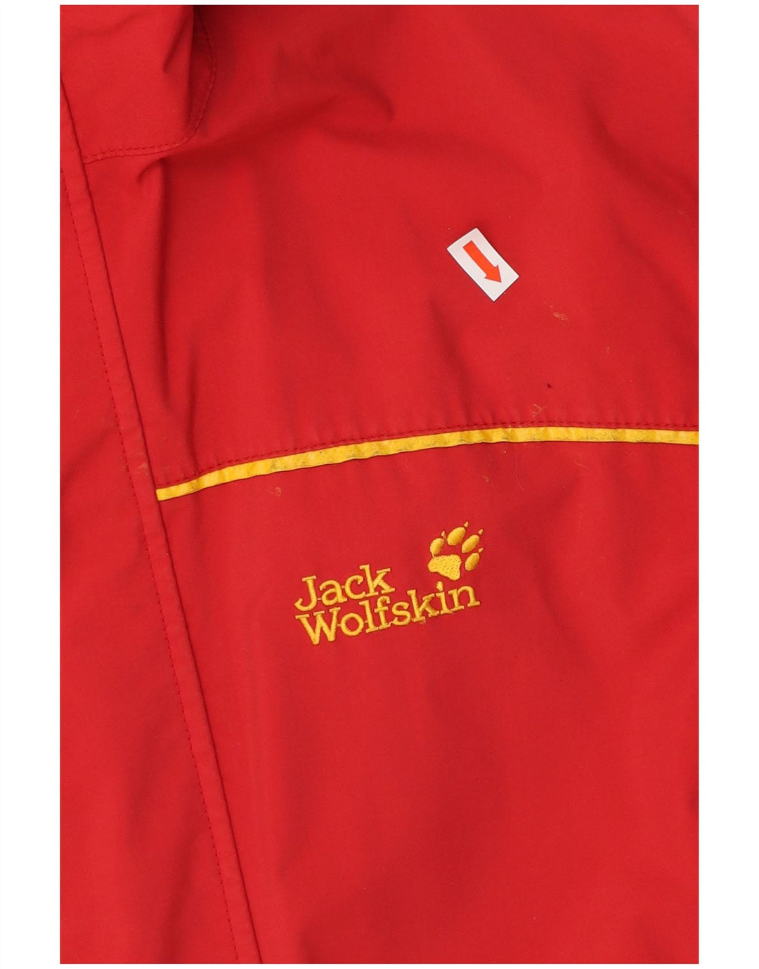 JACK WOLFSKIN Jachetă de ploaie cu glugă grafică pentru băieți 13-14 ani poliamidă roșie