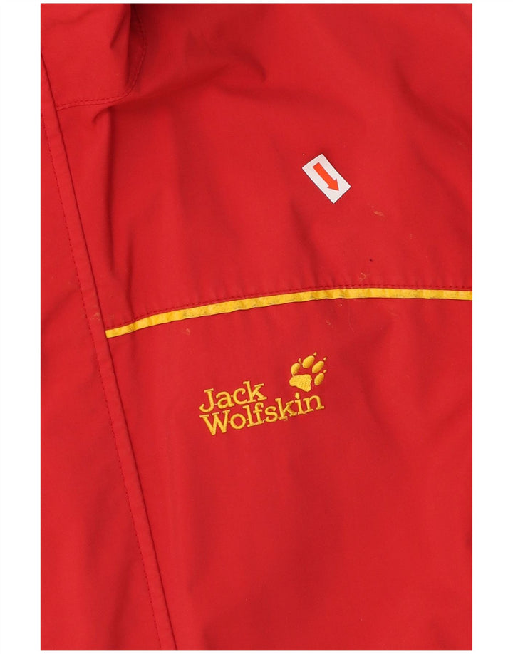 JACK WOLFSKIN Jachetă de ploaie cu glugă grafică pentru băieți 13-14 ani poliamidă roșie