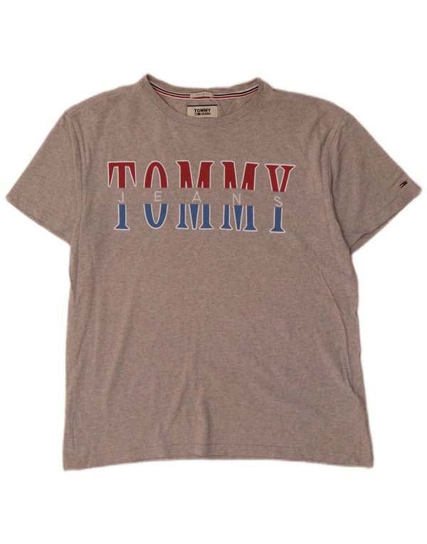 TOMMY HILFIGER Tricou grafic pentru femei, cu croiala normală, Top UK 14 Medium Gri
