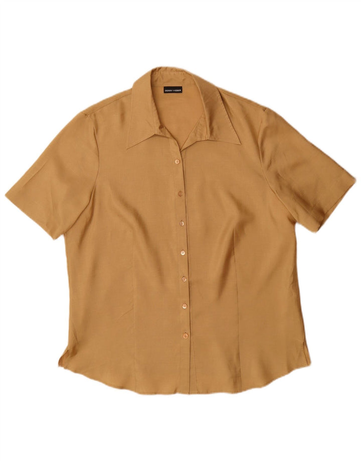 Cămașă cu mânecă scurtă pentru femei Gerry Weber UK 16 Large Bej