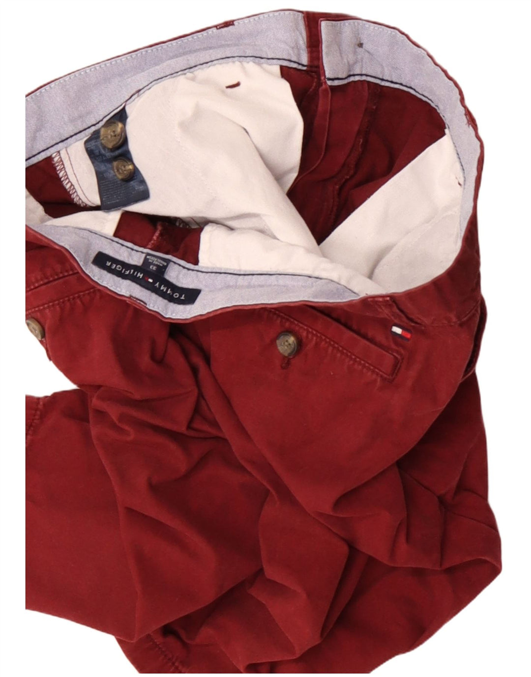 Pantaloni scurți chino Tommy Hilfiger pentru bărbați W33, bumbac maro mediu