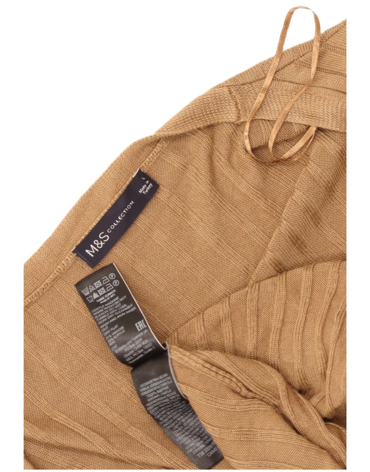 Pulover cardigan cu paragate pentru femei Marks & Spencer UK 16 Maro mare