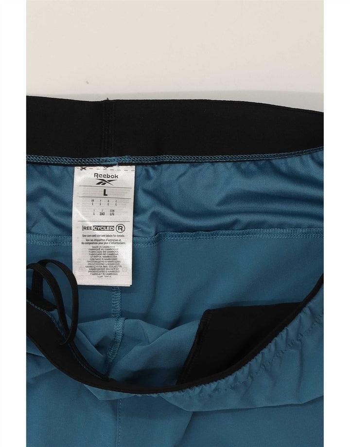 Pantaloni scurți sport Reebok pentru bărbați, mari, albastru, poliester