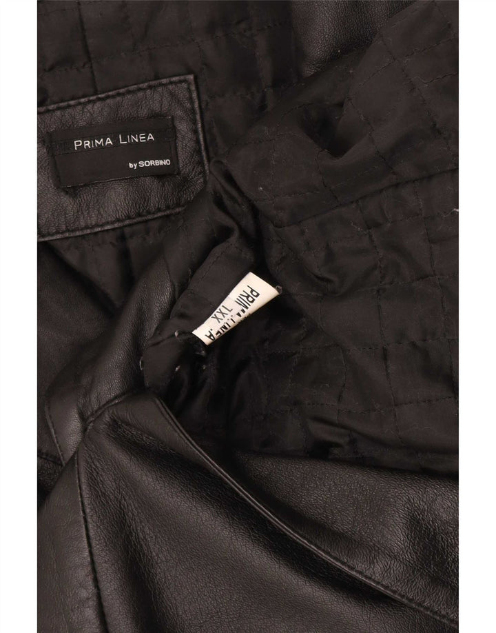 Palton din piele pentru bărbați Sorbino UK 44 2XL Negru