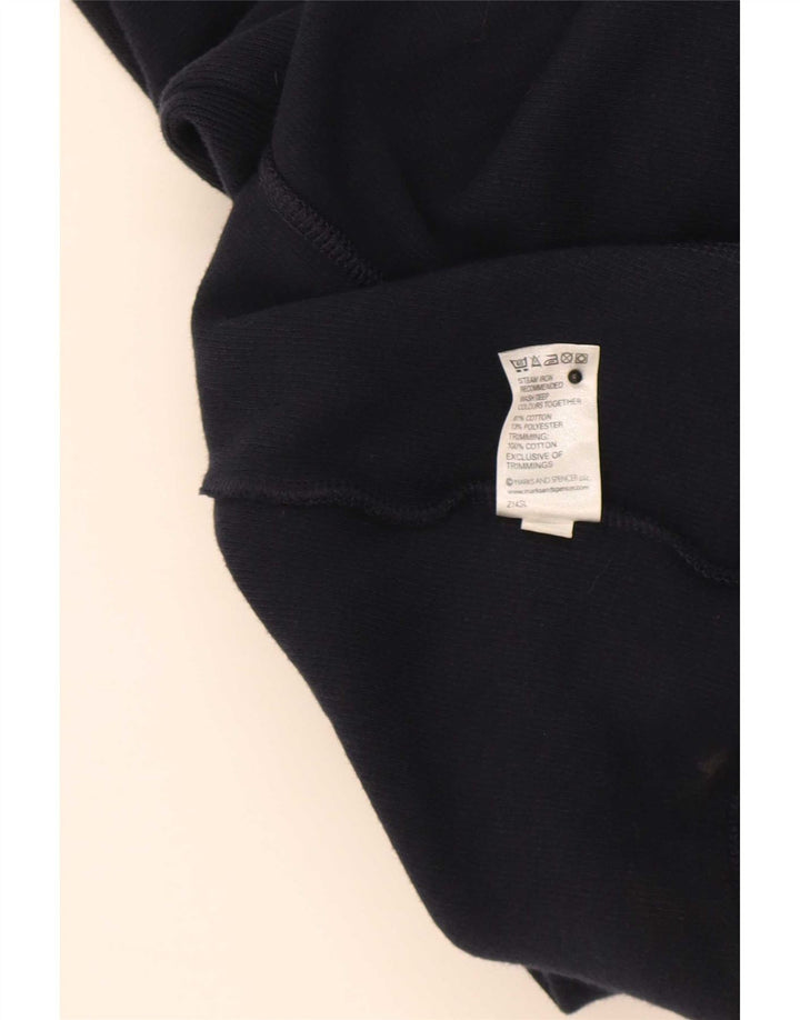 Hanorac pentru bărbați Marks & Spencer, cu fermoar, cu gât, XL, bumbac bleumarin