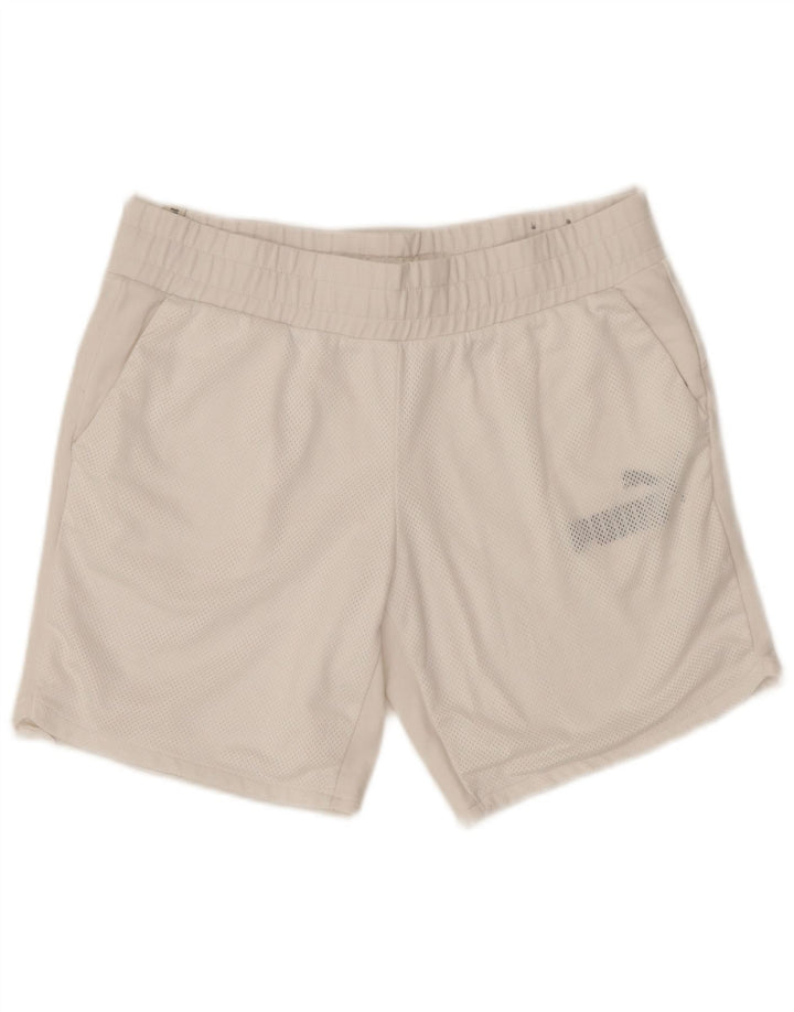 Pantaloni scurti sport grafic PUMA pentru femei UK 14, mari, alb, bumbac