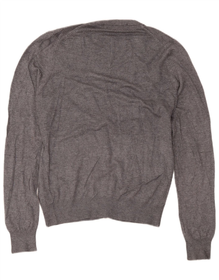 Pulover cardigan pentru bărbați Zara, gri mediu, viscoză