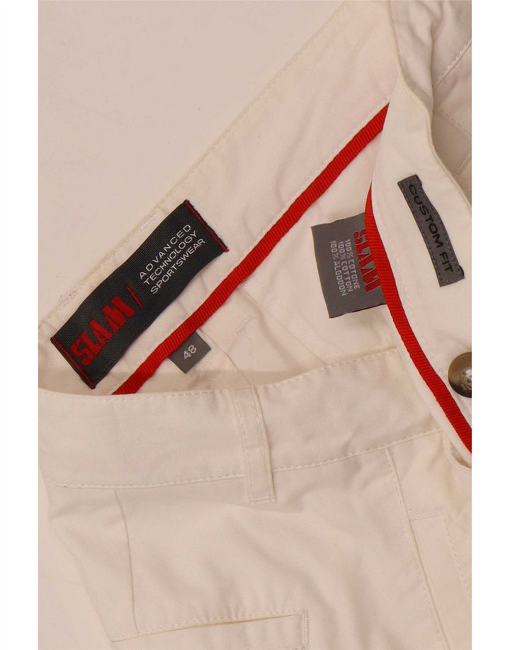 Pantaloni scurți chino personalizat Slam pentru bărbați IT 48 Medium W32 Bumbac alb