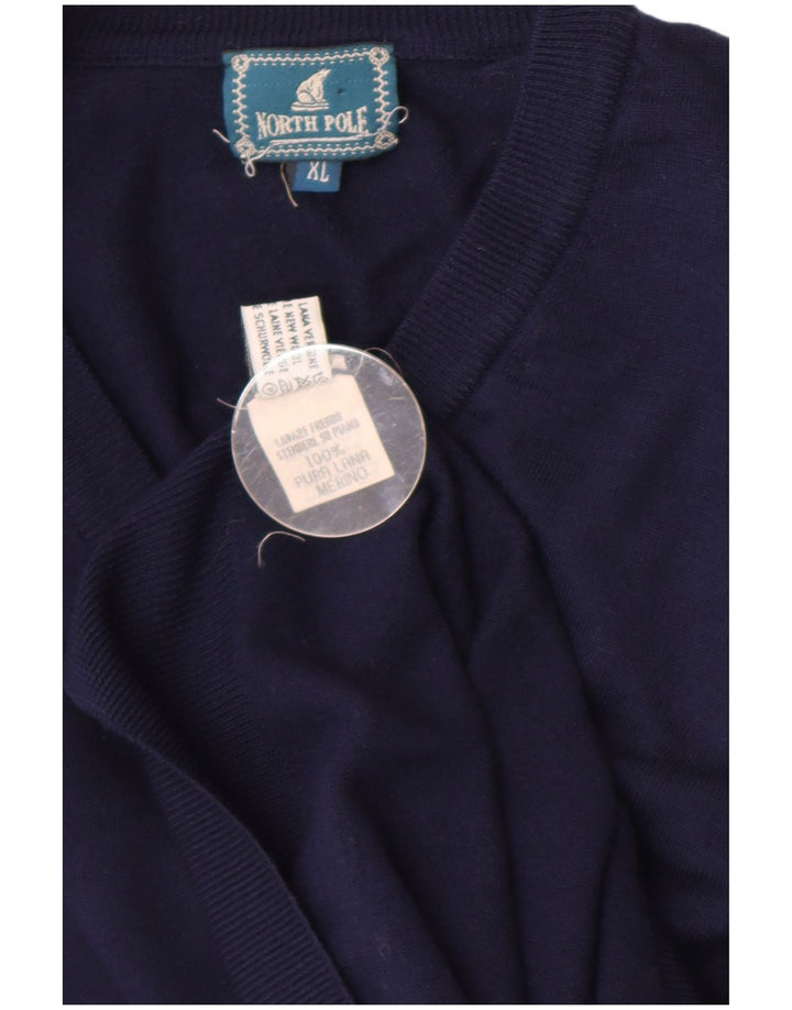 North Pole Mens Vest Tank Top XL Lână bleumarin